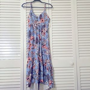 Derek Heart sundress with molded cups. Asymmetrical hem